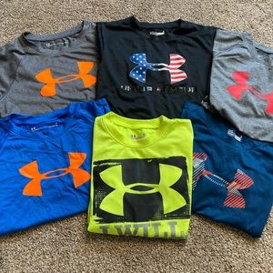 Lot of 6 Under Armour short sleeve shirts